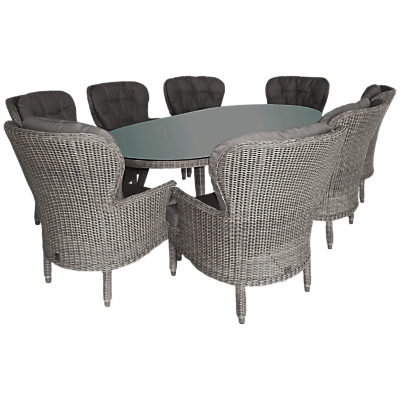 4 Seasons Outdoor Buckingham 8-Seater Oval Dining Set Praia